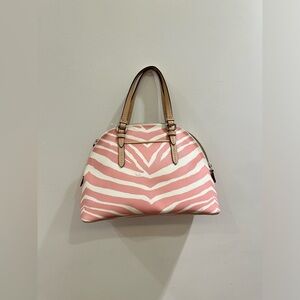 Pink and zebra y2k bowler bag